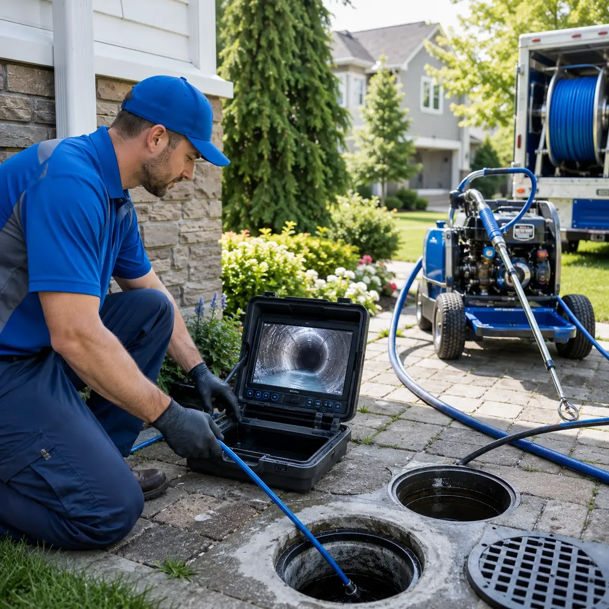 Outdoor drain cleaning professionals serving Newfield, NY