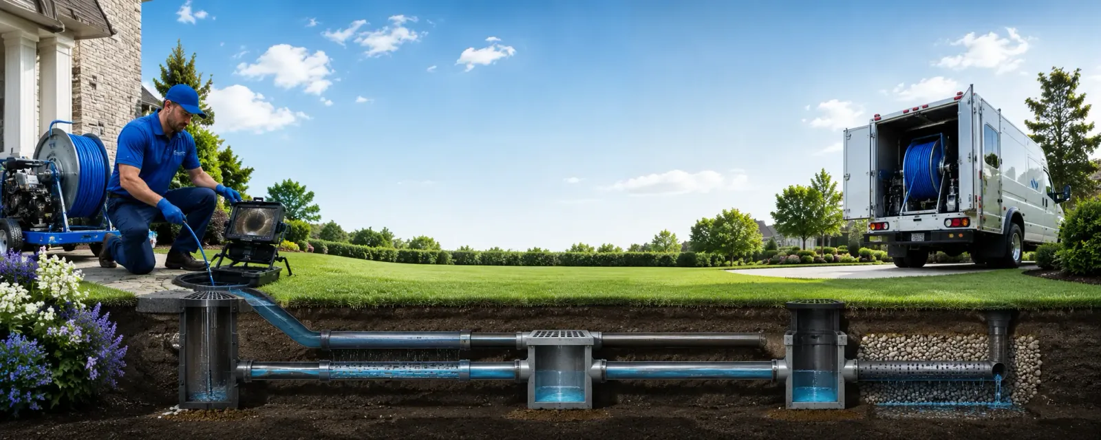 Outdoor drain cleaning information for Newfield, NY